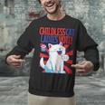 Childless Cat Ladies Vote Kamala Harris Cute Comic Book Cat Unisex Sweatshirt