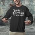 Christmas Book Lover Santa Dashing Through One More Chapter Unisex Sweatshirt