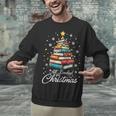 Christmas Book Tree Shirt Book Lover Librarian All Booked For Christmas Women's Christmas Book Lover Librarian Unisex Sweatshirt