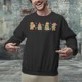 Christmas Library Gingerbread Man Books Lover Bookish Unisex Sweatshirt