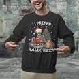 Christmas Outfit I Prefer Halloween Book Reading Skeleton Unisex Sweatshirt