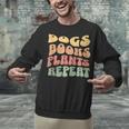 Colorful Dogs Books Plants Repeat Unisex Sweatshirt