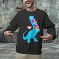Cool Dinosaur Books Art For Men Women Libarian Book Lover Unisex Sweatshirt