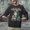 All The Cool Dinosaurs Are Reading Book Reader T-Rex Kawaii Unisex Sweatshirt