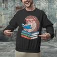 Cool Hedgehog Book Nerd Readers Unisex Sweatshirt