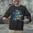 Cool Magical Book With Wizard Turtle For Adults And Kids Unisex Sweatshirt