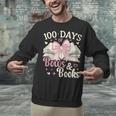 Coquette 100 Days Of Bows Books Reading 100th Day Of School Unisex Sweatshirt