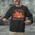 Cozy Readers Book Society Teacher Reading Floral Pumpkin Tee Unisex Sweatshirt