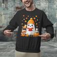 Cute Beanie Ghost Bookworm Cozy Book Reading Halloween Unisex Sweatshirt Cute Beanie Ghost Bookworm Cozy Book Reading Halloween Unisex Sweatshirt