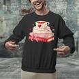 Cute Books And Coffee Crochet Valentines Day Tee For Couples Unisex Sweatshirt