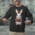 Cute Bookworm Bunny Reading For Kids And Teachers Unisex Sweatshirt