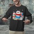 Cute Christmas A Penguin Reading Book Snowflake Hot Teacher Unisex Sweatshirt Cute Christmas A Penguin Reading Book Snowflake Hot Teacher Unisex Sweatshirt