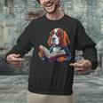 Cute Dog Basset Hound Reading Book Unisex Sweatshirt Cute Dog Basset Hound Reading Book Unisex Sweatshirt