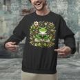Cute Floral Frog Book Reading Unisex Sweatshirt