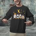 Cute Ghost Drinking Coffee Halloween Fall Ghost Book Reading Unisex Sweatshirt