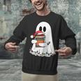 Cute Ghost Holding Books Bookish Christmas Unisex Sweatshirt