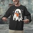 Cute Ghost Reading Book Spooky Season Halloween Costume Kids Unisex Sweatshirt