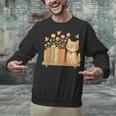 Cute Kawaii Cat Books Flowers Unisex Sweatshirt Cute Kawaii Cat Books Flowers Unisex Sweatshirt