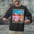 Cute Penguin Reading Book School Librarian Teacher Student Unisex Sweatshirt