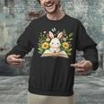 Cute Rabbit And Book Women Girls Reading Book Rabbit Lover Unisex Sweatshirt Cute Rabbit And Book Women Girls Reading Book Rabbit Lover Unisex Sweatshirt