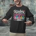 Cute Reading With My Gnomies Gnome Book Bookworm Lover Unisex Sweatshirt