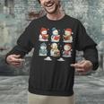 Cute Snowman Reading Books Christmas Winter Book Lover Unisex Sweatshirt