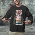 Cute Tiger With Book Floral Bookworm Librarian Book Lover Unisex Sweatshirt Cute Tiger With Book Floral Bookworm Librarian Book Lover Unisex Sweatshirt