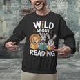 Cute Wildlife Zoo Animals For Book Reader Bookworms Unisex Sweatshirt