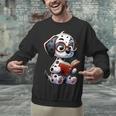 Dalmatian Reading a Book Dog Unisex Sweatshirt