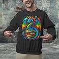 Dragon Reading Colorful Fantasy Book Lover Unisex Sweatshirt Dragon Reading Colorful Fantasy Book Lover Unisex Sweatshirt
