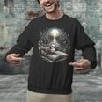 Duck Reading Book Full Moon Lake Scenery Unisex Sweatshirt Duck Reading Book Full Moon Lake Scenery Unisex Sweatshirt