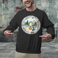 Duck Wilderness Book Reading Illustration Floral Unisex Sweatshirt
