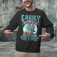 Easily Distracted By Books And Dragons Nerds Unisex Sweatshirt