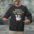 Easily Distracted By Books Silly-Goose Bookish Library Read Unisex Sweatshirt Easily Distracted By Books Silly-Goose Bookish Library Read Unisex Sweatshirt