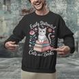 Easily Distracted By Cats And Books Reading Unisex Sweatshirt