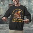 Easily Distracted By Dragons And Books Fantasy Book Lover Unisex Sweatshirt