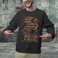 Easily Distracted By Dragons And Books Library Dragon Lover Unisex Sweatshirt