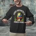 Easily Distracted By Frogs And Books Unisex Sweatshirt Easily Distracted By Frogs And Books Unisex Sweatshirt