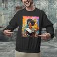 Educated Afro Girl Reading Book Lover History Month Unisex Sweatshirt