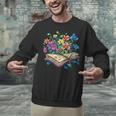 Enchanted Open Book With Blooming Flowers Unisex Sweatshirt Enchanted Open Book With Blooming Flowers Unisex Sweatshirt