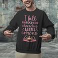 I Fall For The Characters WCrowns Fantasy Book Lover Tee Unisex Sweatshirt