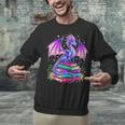 Fantasy Dragon Reading Books Bookworm Unisex Sweatshirt Fantasy Dragon Reading Books Bookworm Unisex Sweatshirt