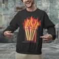 Flames And Lighter Costume For Matchbook Lovers Unisex Sweatshirt