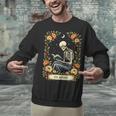 Floral Tarot Card The Reader Skeleton Reading Book Unisex Sweatshirt Floral Tarot Card The Reader Skeleton Reading Book Unisex Sweatshirt