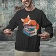 Fox Reading Book Pajama Sleep Unisex Sweatshirt