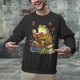 Frog & Toad Fishing Vintage Classic Book Frog Reading Book Unisex Sweatshirt Frog & Toad Fishing Vintage Classic Book Frog Reading Book Unisex Sweatshirt