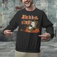 Ghost Library Reading Books Halloween Men Women Kids Unisex Sweatshirt