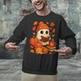 Ghost Reading Book Lovers Autumn Fall Halloween Unisex Sweatshirt
