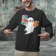 Ghost Reading Books Halloween Library Unisex Sweatshirt Ghost Reading Books Halloween Library Unisex Sweatshirt