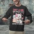 Girl Who Loves Cats And Books Cute Unisex Sweatshirt Girl Who Loves Cats And Books Cute Unisex Sweatshirt
